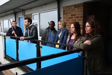 Max Beesley, Julie Graham, Paterson Joseph, Phillip Rhys Chaudhary, Zoë Tapper, and Robyn Addison in Survivors (2008)
