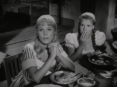 Bibi Andersson and Birgitta Pettersson in The Magician (1958)