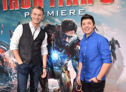 Jason Dolley and Bradley Steven Perry at an event for Iron Man 3 (2013)