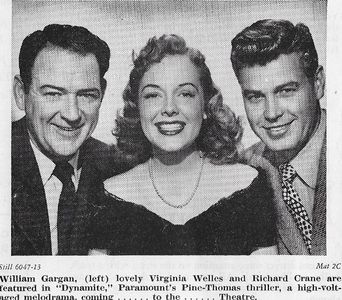 Richard Crane, William Gargan, and Virginia Welles in Dynamite (1949)
