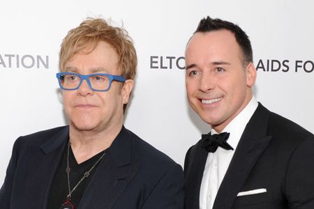 Elton John and David Furnish at an event for The 82nd Annual Academy Awards (2010)
