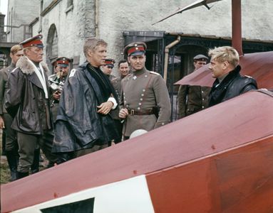 George Peppard, Jeremy Kemp, Carl Schell, and Karl Michael Vogler in The Blue Max (1966)
