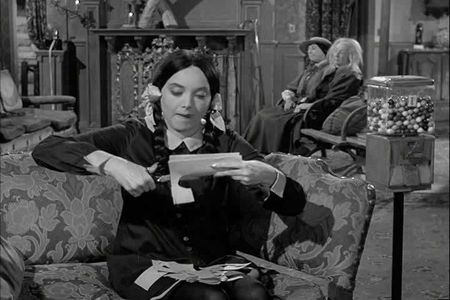 Margaret Hamilton, Marie Blake, and Carolyn Jones in The Addams Family (1964)