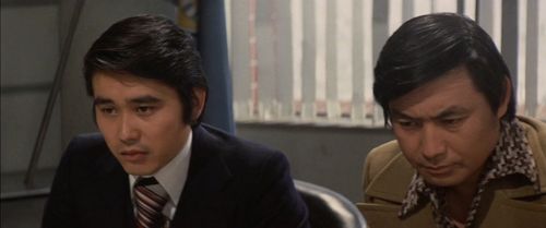 Shin Roppongi and Katsuhiko Sasaki in Terror of Mechagodzilla (1975)