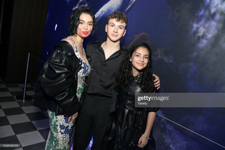 Aulii Cravalho, Gerrison Machado and Pietra Castro at the after party for the series premiere of 