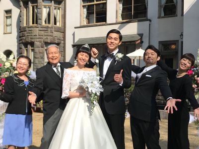 Masami Nagasawa, Yoshinori Okada, Raita Ryû, Atsuko Anami, Masahiro Higashide, and Yuki Sakurai in The Confidence Man JP