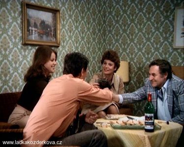 Antonín Hardt, Petr Kostka, Jorga Kotrbová, and Ladislava Kozderková in Friday Is No Holiday (1980)