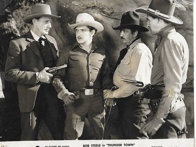 Bud Geary, Edward Howard, Charles King, and Bob Steele in Thunder Town (1946)