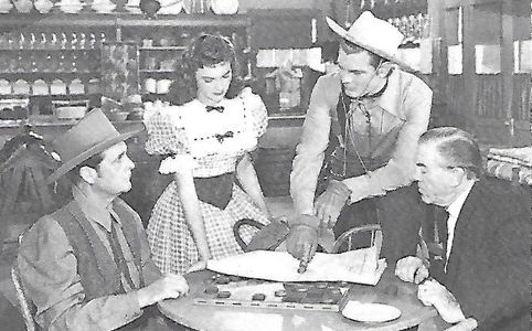 Tom London, Edmund Cobb, Peggy Stewart, and George Turner in Son of Zorro (1947)