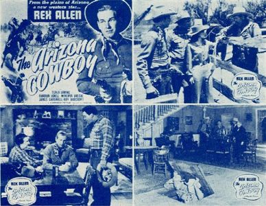 Rex Allen, Roy Barcroft, Teala Loring, Gordon Jones, and Minerva Urecal in The Arizona Cowboy (1950)