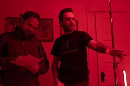 Directing on the set of 'Gemini' with production manager Alex Tennet
