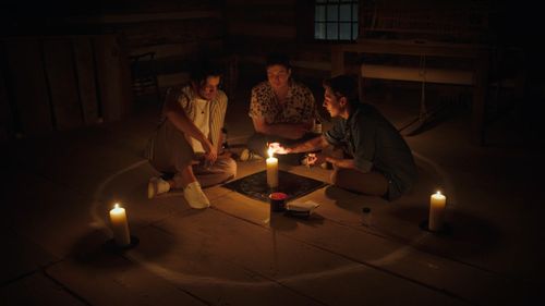 Matthew Finlan, Kevin Alves, and Luke Hutchie in Ghosting (2024)
