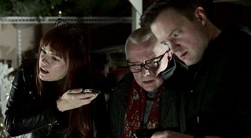 Chip with Amy Bruni and Adam Berry during Season 7 of Kindred Spirits.