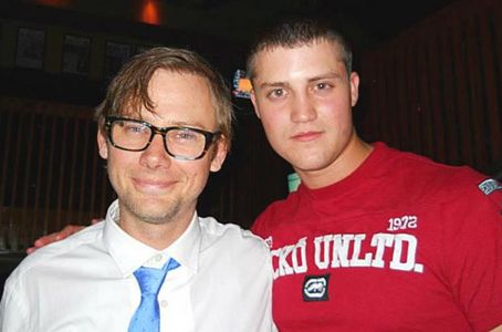Actor Beau Brasseaux and Jimmi Simpson attending Breakout King wrap party
