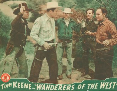 Gene Alsace, Tom Keene, Stanley Price, and James Sherridan in Wanderers of the West (1941)