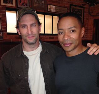 Victor Turner and Kevin Sizemore on the set of 
