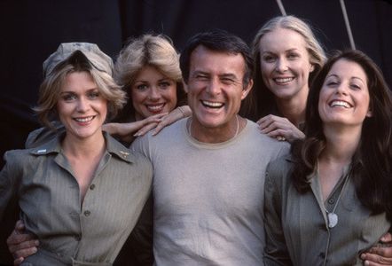 Robert Conrad, Nancy Conrad, Denise DuBarry, Brianne Leary, and Kathy McCullen in Black Sheep Squadron (1976)