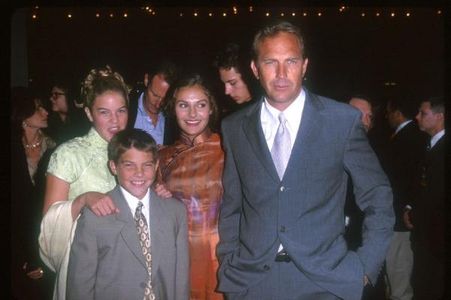 Kevin Costner, Annie Costner, Joe Costner, and Lily Costner at an event for For Love of the Game (1999)
