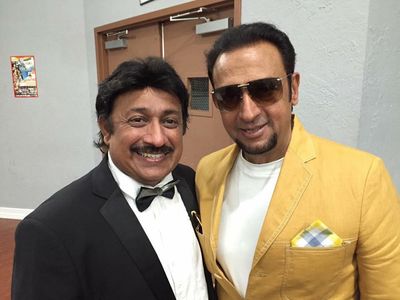 Gulshan Grover and Jagdish Punja at an event for Feeling Lucky (2016)