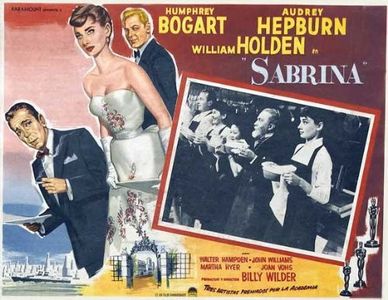 Humphrey Bogart, Audrey Hepburn, William Holden, Marjorie Bennett, Marcel Dalio, and Marcel Hillaire in Sabrina (1954)