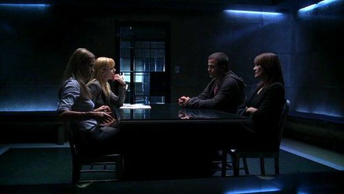 Marg Helgenberger, Louise Lombard, Eliza Pryor Nagel, and Chaney Kley in CSI: Crime Scene Investigation (2000)