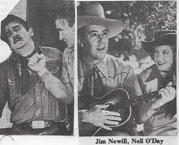 Charles King, James Newill, Dave O'Brien, and Nell O'Day in Return of the Rangers (1943)