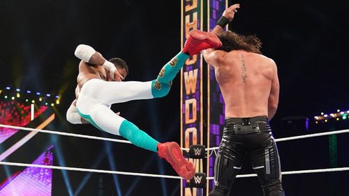 Colby Lopez and Kenneth Crawford in WWE Super Show-Down (2020)