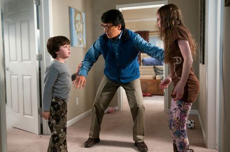 Jackie Chan, Madeline Carroll, and Will Shadley in The Spy Next Door (2010)