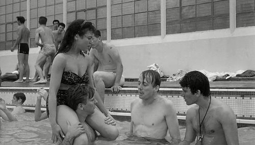 Neil Burstyn, John Davis Chandler, Jody Fair, and Stanley Kristien in The Young Savages (1961)