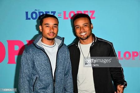 Zachary Isaiah Williams and Oren Williams at Red carpet Premiere of Lopez vs Lopez in Hollywood