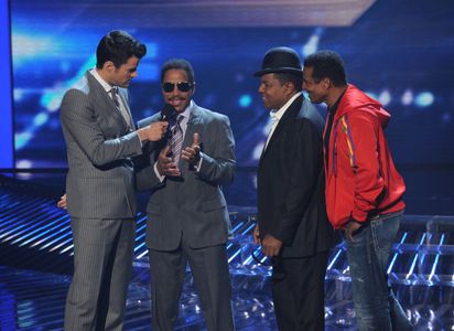 Jackie Jackson, Marlon Jackson, Tito Jackson, and Steve Jones in The X Factor (2011)
