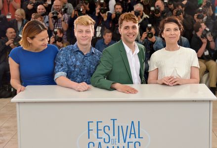 Suzanne Clément, Xavier Dolan, Anne Dorval, and Antoine Olivier Pilon at an event for Mommy (2014)