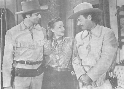 Richard Arlen, John Dexter, and Jennifer Holt in Buffalo Bill Rides Again (1947)