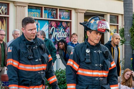 Rob Lowe and Jim Parrack in 9-1-1: Lone Star (2020)