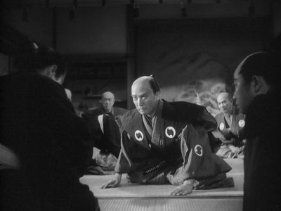 Daisuke Katô, Chôjûrô Kawarasaki, Chôemon Bandô, and Shinzô Yamazaki in The 47 Ronin (1941)