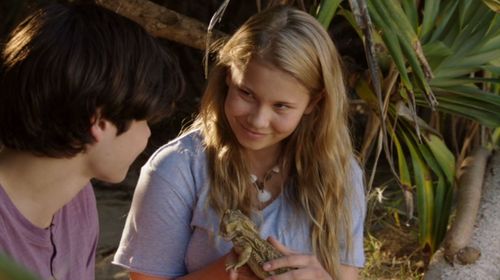 Bindi Irwin and Toby Wallace in Return to Nim's Island (2013)