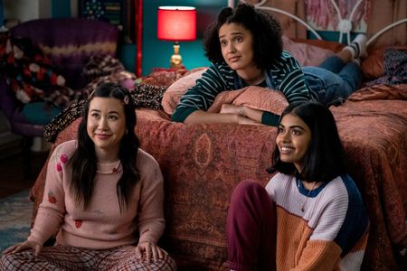 Megan Suri, Ramona Young, and Lee Rodriguez in Never Have I Ever (2020)