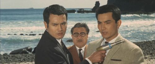 Akira Kubo, Susumu Kurobe, and Jun Tazaki in Destroy All Monsters (1968)