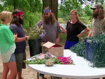 Jep Robertson, Willie Robertson, Jase Robertson, and Korie Robertson in Duck Dynasty (2012)