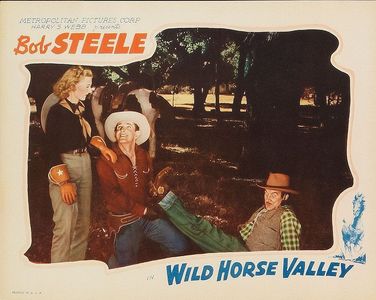 Phyllis Adair, Jimmy Aubrey, Bob Steele, and Pirate the Horse in Wild Horse Valley (1940)