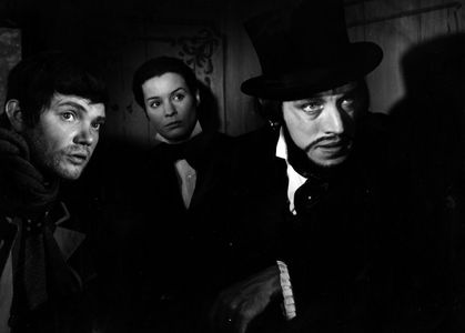Max von Sydow, Lars Ekborg, and Ingrid Thulin in The Magician (1958)