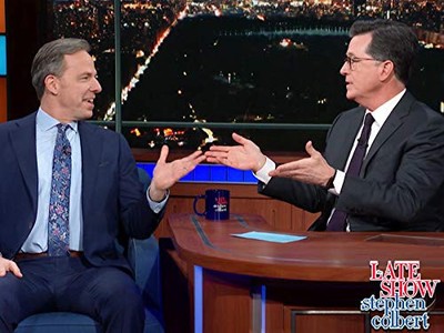 Stephen Colbert and Jake Tapper in The Late Show with Stephen Colbert (2015)