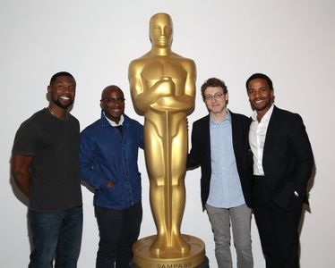 Barry Jenkins, Nicholas Britell, André Holland, and Trevante Rhodes