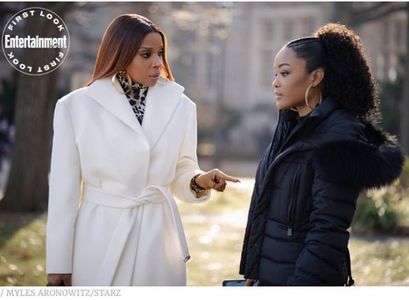 Still of Mary J Blige and LaToya Tonodeo in “Power Book II: Ghost” First Look