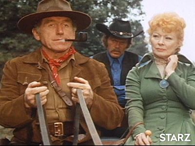 Greer Garson, Doug McClure, and James Whitmore in The Virginian (1962)