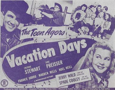 Warren Mills, June Preisser, and Freddie Stewart in Vacation Days (1947)