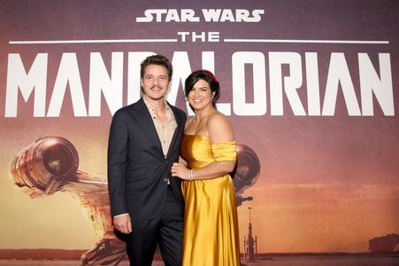 Pedro Pascal, Gina Carano, and Jesse Grant at an event for The Mandalorian (2019)