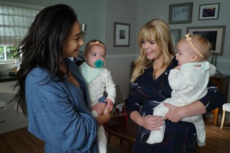 Jim Titus, Sasha Pieterse, and Shay Mitchell in Pretty Little Liars (2010)
