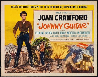 Ward Bond, Joan Crawford, Sterling Hayden, and Mercedes McCambridge in Johnny Guitar (1954)