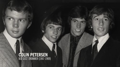 Barry Gibb, Maurice Gibb, Robin Gibb, Colin Petersen, and The Bee Gees in The Bee Gees: How Can You Mend a Broken Heart 